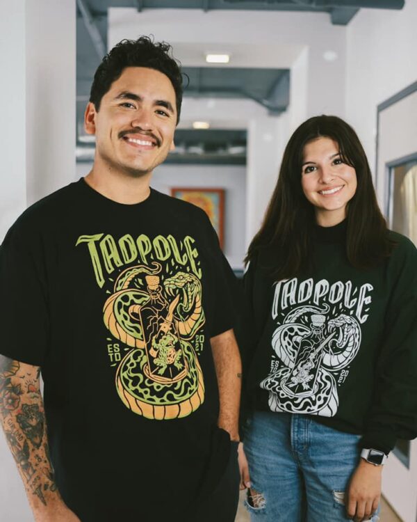 Tadpole x Ink Giant Tee Modeled by Jonathan Silva & Alexis Revilla